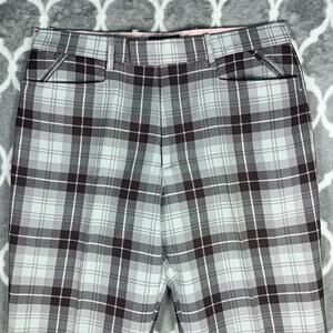 J Design Ian Poulter Golf Pants Men Size 34 Plaid Check Trousers Wool Blend Golf